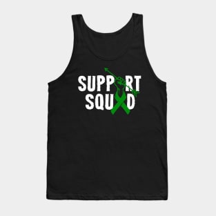 Support Squad Liver Cancer Awareness carcinoma green Ribbon Tank Top